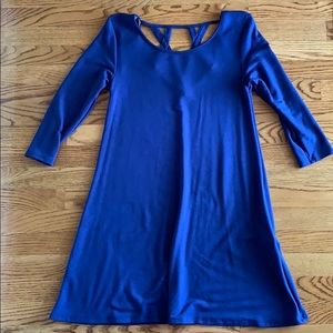 3/4 length sleeve navy dress